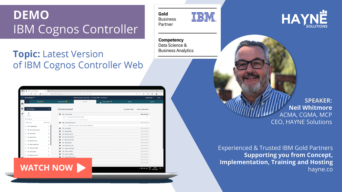 DEMO: IBM Cognos Controller Web