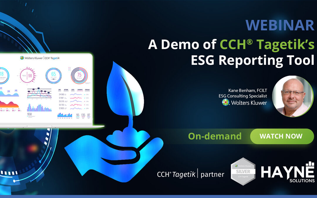 On-Demand WEBINAR: A Demo of CCH® Tagetik’s ESG Reporting Tool