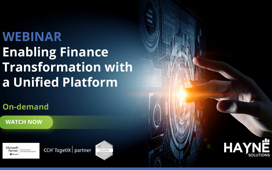 On-Demand WEBINAR: Enabling Finance Transformation with a Unified Platform
